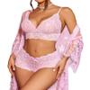 Avidlove lingerie for women Lace Babydoll 2 Piece Sexy Bra and Panty Sets Lace Kimono Robe Set view 1