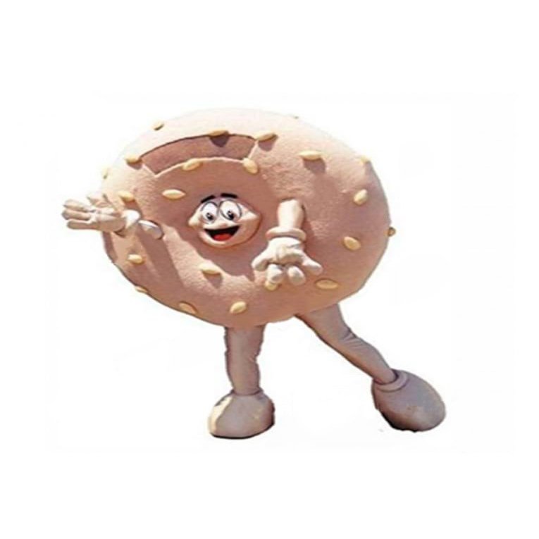 Bagel Mascot Costume Adult Size for Men & Women with Built-in Fan Inside the Head
