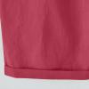 LMSXCT Cotton Linen Shorts for Women Casual Knee Length Bermuda Shorts Elastic Waist Gym Workout Shorts Summer Beach Shorts Red view 3