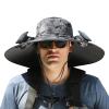 Wide Brim Solar Fan Outdoor Fishing Hat, Solar Fan Hat Upf50+, Solar Fan Hats for Men with 2 Solar Fan Fishing Hats (US, Alpha, One Size, Camouflage B, Two Fans) view 1