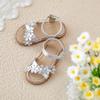 Otter MOMO Toddler/Little Girls Open Toe Summer Silver Sandals Flower Girl Shoes Size 6 view 3