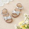 Otter MOMO Toddler/Little Girls Open Toe Summer Silver Sandals Flower Girl Shoes Size 6 view 4