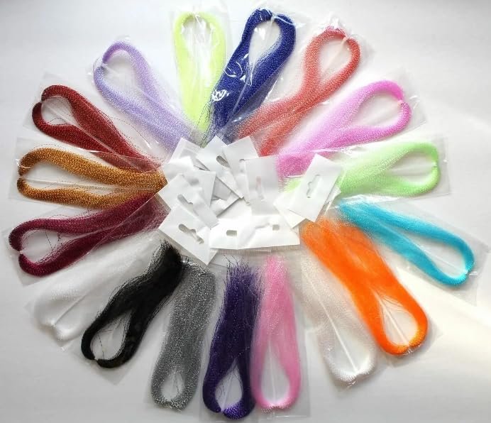 150Pcs/Bag Crystal Flash Fly Tying Material Krystal Fishing Lure Tying Making White - 2 Pcs