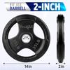 Yes4All Weight Plate Grip Rubber Coated For Weightlifting & Strength Training, Cast Iron - 35LB - Pair view 2