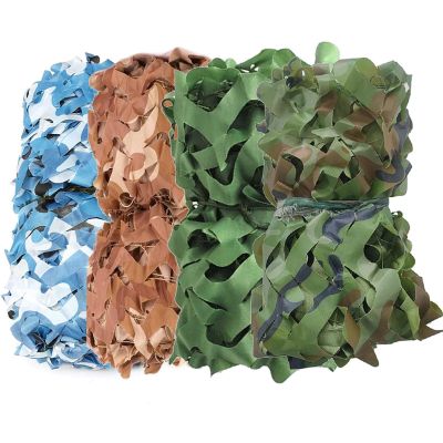 Customizable Camo Netting Shade Cloth 1x2M(3.2x6.6ft)-20x25M(65.6x82ft) Camouflage Net Blind For Sunshade, Decoration, Stealth Camping, Duck Hunting, Wildlife Photography(Color:Blue,Size:1.5*7m)