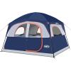 UNP Tents 6 Person Waterproof Windproof Easy Setup,Double Layer Family Camping Tent with 1 Mesh Door & 5 Large Mesh Windows -10'X9'X78in(H) (Navy Blue) view 1