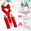 Adjustable Kid's Suspenders and Bow Tie Set - Classic Red Suspenders & Bowtie for Boys & Girls, Fits 6 Months to 7 Years - Perfect for Daily Wear, Photoshoots, and Special Occasions view 2