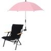 Derefine Strollers Umbrella with Universal Clamp,Portable Umbrellas for Rain, UPF 50 Beach Umbrella for Stroller, Bleacher, Patio, Fishing, BBQ Parties (pink) view 2