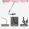 Derefine Strollers Umbrella with Universal Clamp,Portable Umbrellas for Rain, UPF 50 Beach Umbrella for Stroller, Bleacher, Patio, Fishing, BBQ Parties (pink) view 3