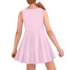 OZELANSAY Pink Summer Dress Kids Cute Cat Graphic Casual Crew Neck Skater Swing Twirly Dresses 3T 4T Kawaii Cartoon Print Outfits School Home Sleeveless Clothes Comfy Novelty Dress view 2