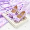 Otter MOMO Toddler/Little Girls Mary Jane Ballerina Flats Purple Shoes Slip-on School Party Dress Shoes Size 12 view 3