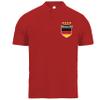 lepni.me Mens Germany Football Polo Shirt Name and Number, German Flag Badge Personalised Jersey, European Championship 2024 (XL Red Without Print) view 1