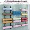 CMYUN Yoga Mat Holder 9 Tiers Yoga Mat Wall Mount, Yoga Mat Holder for Foam Roller/Resistance Bands/Badminton Racket, Workout/Exercise Equipment Storage (Color : White) view 3