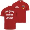 lepni.me Mens Germany Football Polo Shirt Name and Number, German Flag Badge Personalised Jersey, European Championship 2024 (L Red Multi Color) view 1