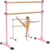 Dolibest Freestanding Wood Ballet Bar, Height Adjustable Ballet Bar, Heavy Duty Dance Bar, with Non-Slip Rubber Pads, Enhanced Stability, Dance/Yoga/Fitness Stretching Bar, Ideal for Kids and Adults view 1
