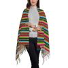 DKJlitter Women's Scarf Colorful Mexican Leopard Serape Cashmere-Feel Scarves Pashmina Shawls and Wraps for Wedding Party view 3