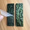 Uotowell Pre-Cut Acrylic Resin Sheets for Engraved Decorative Guitar Bodies, Necks, Gun Grips and Knife Handle Scales Blanks Pearl-Like - Dark Green view 2