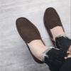 TAYGUM Men's Loafers Round Toe Faux Leather Loafer Shoes Lightweight Anti-Slip Flexible Prom Slip On (Color : Brown, Size : 7) view 2