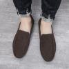 TAYGUM Men's Loafers Round Toe Faux Leather Loafer Shoes Lightweight Anti-Slip Flexible Prom Slip On (Color : Brown, Size : 7) view 4