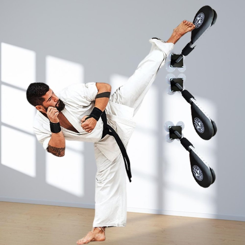 Blazea Wing Chun Dummy 3 Pack Wall Tae Kwon Do Kicking Targets, Strength Training Striking Pads, Karate Training Equipment Boxing Hands with Suction Cups Design