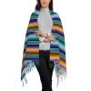 DKJlitter Women's Scarf Colorful Mexican pattern Cashmere-Feel Scarves Pashmina Shawls and Wraps for Wedding Party view 3