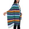DKJlitter Women's Scarf Colorful Mexican pattern Cashmere-Feel Scarves Pashmina Shawls and Wraps for Wedding Party view 4