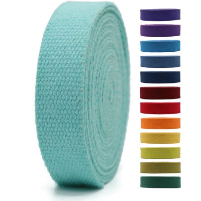 1" & 1.5'' & 2" Cotton Webbing - 5 Yards - 50+ Colors -%100 Natural Cotton - Turkish Woven - Heavy 1 Inch 1.5 Inch 2 Inch Blue Canvas Webbing for Sewing Straps Bag Climbing Indoors Craft DIY 11362