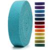 1" & 1.5'' & 2" Cotton Webbing - 5 Yards - 50+ Colors -%100 Natural Cotton - Turkish Woven - Heavy 1 Inch 1.5 Inch 2 Inch Blue Canvas Webbing for Sewing Straps Bag Climbing Indoors Craft DIY 11372