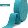 1" & 1.5'' & 2" Cotton Webbing - 5 Yards - 50+ Colors -%100 Natural Cotton - Turkish Woven - Heavy 1 Inch 1.5 Inch 2 Inch Blue Canvas Webbing for Sewing Straps Bag Climbing Indoors Craft DIY 11372 view 4