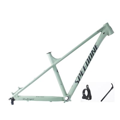 MirOdo Mountain Bike Frames 27.5/29er Aluminum Alloy Bike Frame Boost Thru Axle 12148mm XC/AM Hardtail Frame for 160mm Disc Brake Rotor Internal Routing (Color : Green, Size : 27.5"-M-420mm)