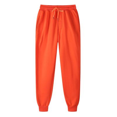 Cargo Sweatpants for Men Running Exercise Joggers Teen Boys Stylish Tapered Joggers Workout Pants Casual Lined Pants Orange