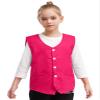 Loodgao Kid Girls Boys Vest Solid Color Volunteer Activity Waistcoat Irregular Hem Volunteers Activities Uniform Hot Pink 11-12 Years view 3