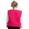 Loodgao Kid Girls Boys Vest Solid Color Volunteer Activity Waistcoat Irregular Hem Volunteers Activities Uniform Hot Pink 11-12 Years view 4