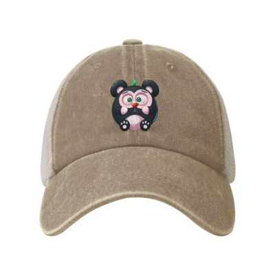 ZKLCRYTR Cute and Funny Cartoon Panda Baseball Cap for Women Mens Trucker hat Mesh Caps Dad Hat Natural