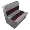 Horizon Manufacturing Premium Series 28" Pontoon Bench Seat Cushion Set 3000-ABEC Grey/Red/Charcoal (Base sold Separate 3009-AB) view 2