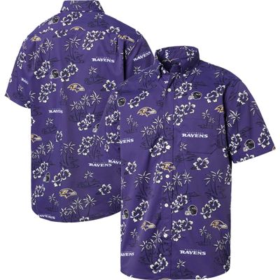 Reyn Spooner Men's Purple Baltimore Ravens Kekai Button-Up Shirt, Medium