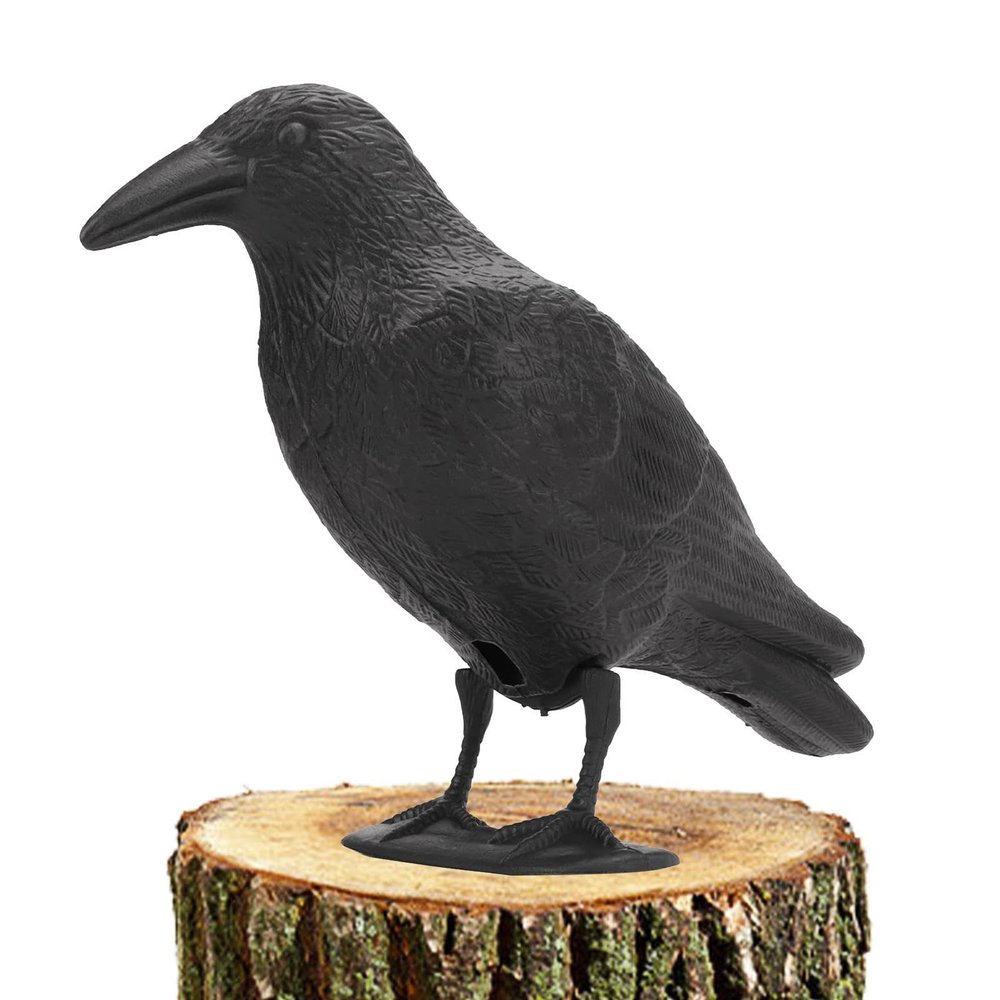 NineFit Basics Crow Decoy,Simulation Crow Statue, Fake Black Crow Decoys with Feet Stake, Hunting Bait Decoys Tool for Outdoor Garden Decoration Garden Decoration Hunting Bait, 1pcs, SRKWP0JV45VTOU98PLAQ