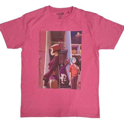 Men's Gorillaz The Static Channel T-Shirt Large Pink