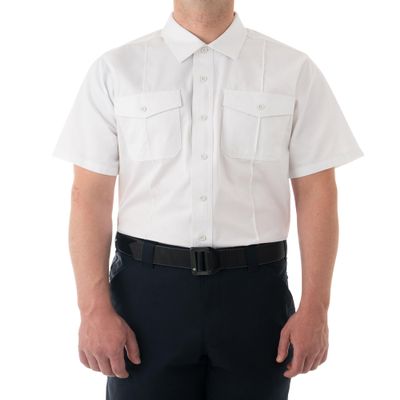 First Tactical 112008-010-S-R Men's Ctn Station S/S Shrt White S