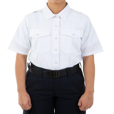First Tactical 122001-010-3XL-R Women's Pro Duty S/S Shirt White 3XL