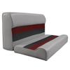 Horizon Manufacturing Premium Series 37" Pontoon Bench Seat Cushion Set 3001-ABEC Grey/Red/Charcoal (Base sold Separate 3010-AB) view 1