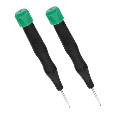 BELLIFFY 2pcs Badminton Racket Stringing Tool with Black Plastic Handle Professional Threading Hook for Tennis and Badminton Rackets Efficient Stringing Machine Supply for Athletes