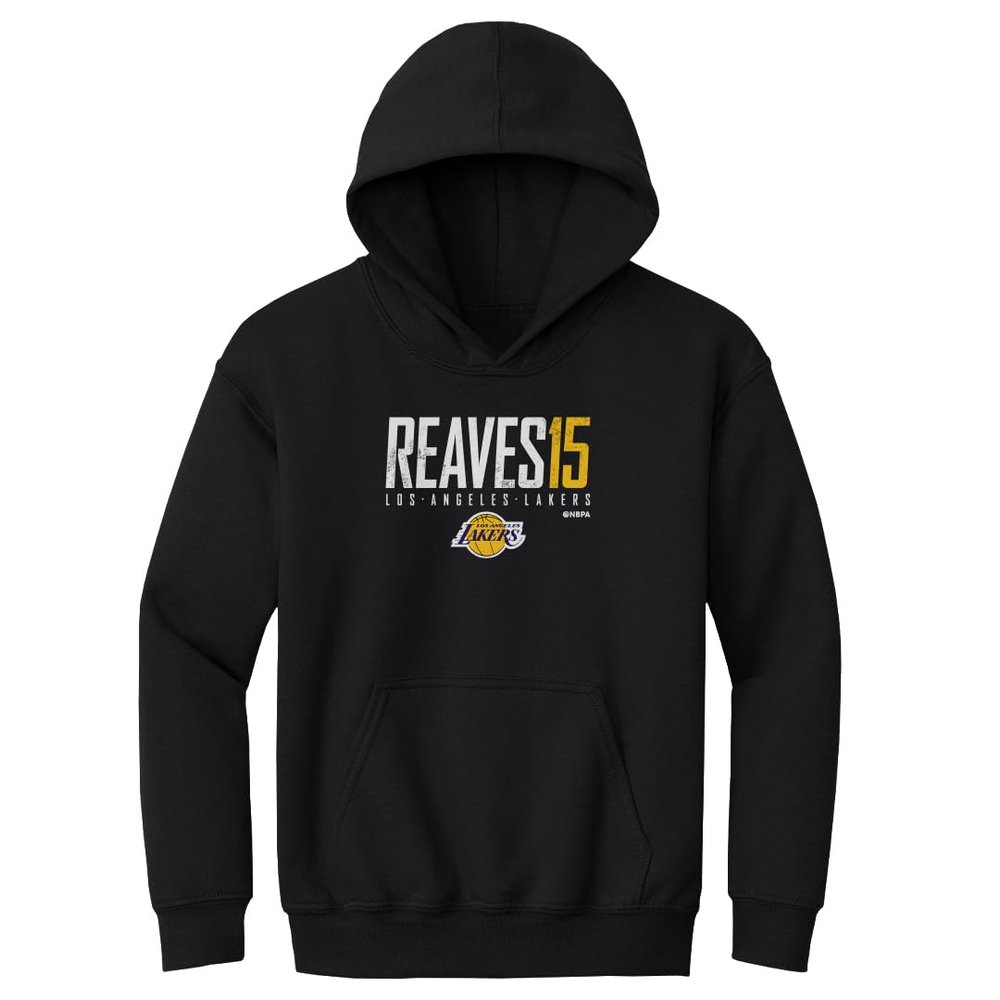 500 LEVEL Austin Reaves Los Angeles Lakers Youth Hoodie Sweatshirt - Austin Reaves Los Angeles Lakers Elite WHT (Black, Large)