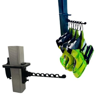 DockBloxx Heavy-Duty Life Vest Holder Collapsible Dock Organizer for PFDs & Floats UV-Resistant, No-Drill Easy Install Made in USA Fits a 4" Square Post