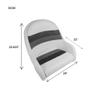 Horizon Manufacturing Premium Series Pontoon Bucket Style Captain Chair 3006-ABDK Grey/Navy/Blue view 2