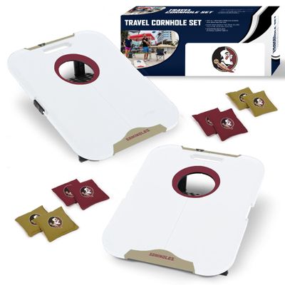 Wild Sports NCAA Florida State Seminoles Pro Football All-Weather Cornhole Set - Travel Bean Bag Toss Set Includes 8 Bean Bags
