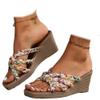 ZJWBB Wedges for Women Sandals Bohemia Open Toe Roman Slip On Platform Summer Dress Outdoor Beach Sandals view 1