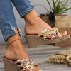 ZJWBB Wedges for Women Sandals Bohemia Open Toe Roman Slip On Platform Summer Dress Outdoor Beach Sandals view 4