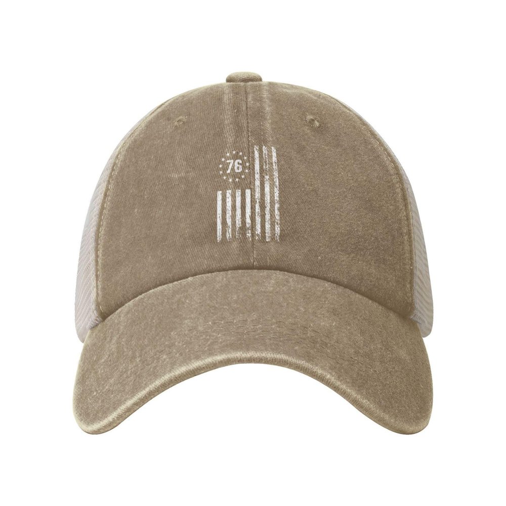 ZKLCRYTR 1776 We The People Baseball Cap for Women Mens Trucker hat Mesh Caps Dad Hat Natural