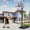 Portable Basketball Hoop & Goal with Vertical Jump Measurement, Outdoor Basketball System with 7.5-10ft Height Adjustment in 44'' Backboard for Youth/Audlt, Manual Lifting Basketball Hoop view 1